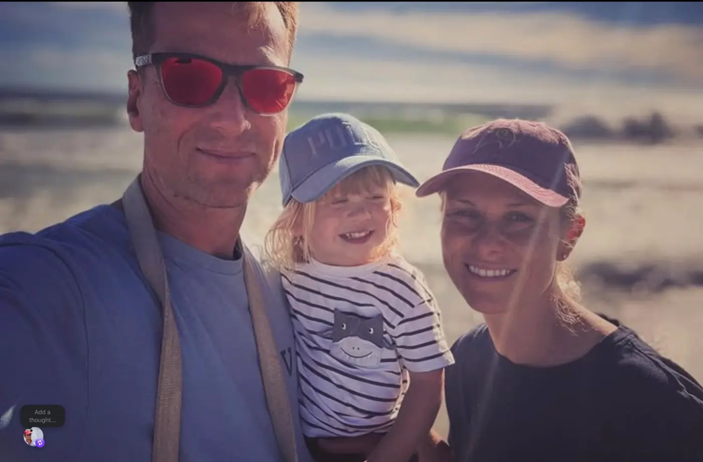 Alex, Julia & Henri on the beach