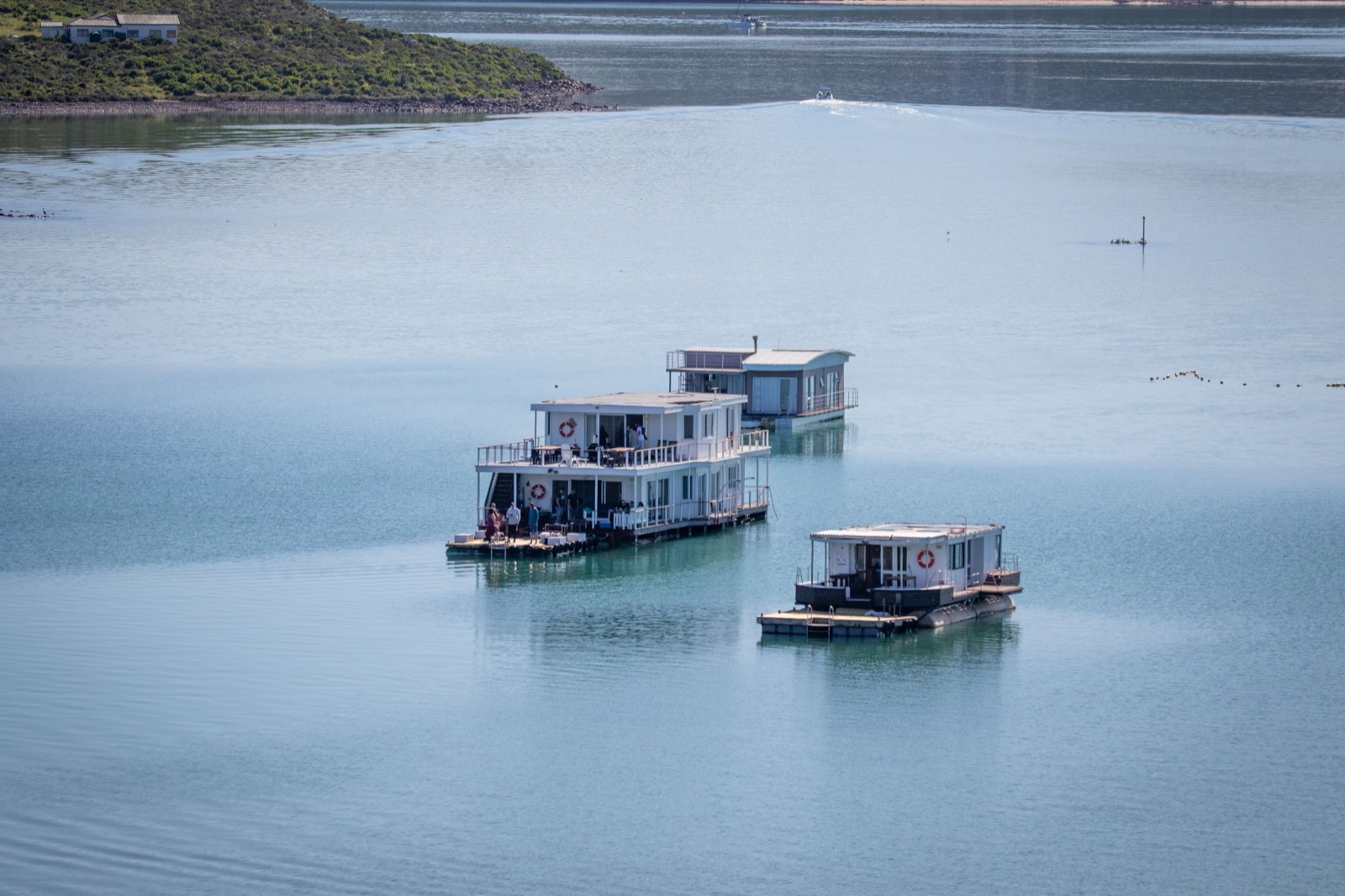 Iconic houseboats moored in Kraalbaai, inside the West Coast National Park a short drive away